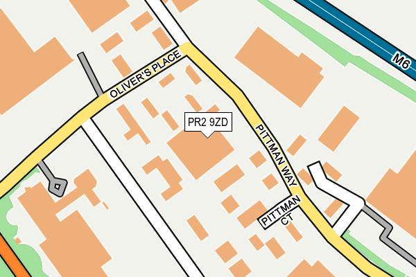 PR2 9ZD map - OS OpenMap – Local (Ordnance Survey)