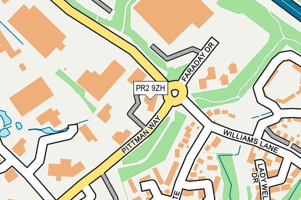 PR2 9ZH map - OS OpenMap – Local (Ordnance Survey)