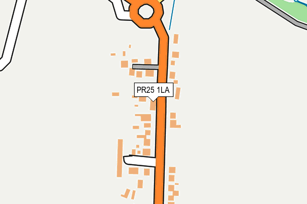PR25 1LA map - OS OpenMap – Local (Ordnance Survey)