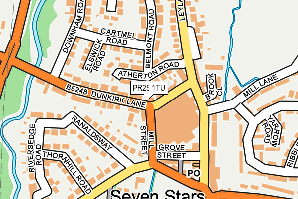 PR25 1TU map - OS OpenMap – Local (Ordnance Survey)