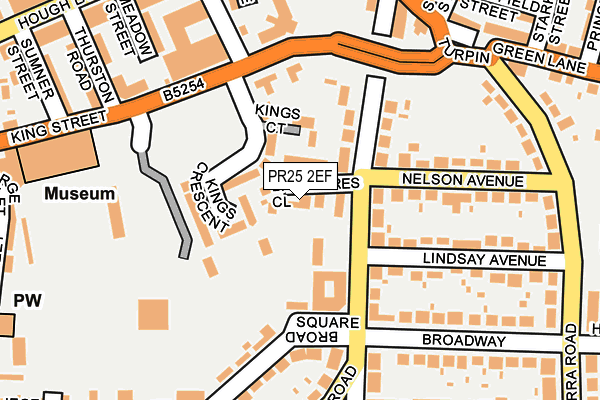 PR25 2EF map - OS OpenMap – Local (Ordnance Survey)