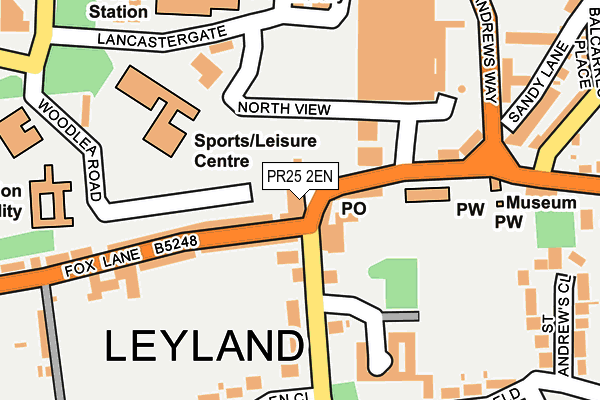 PR25 2EN map - OS OpenMap – Local (Ordnance Survey)