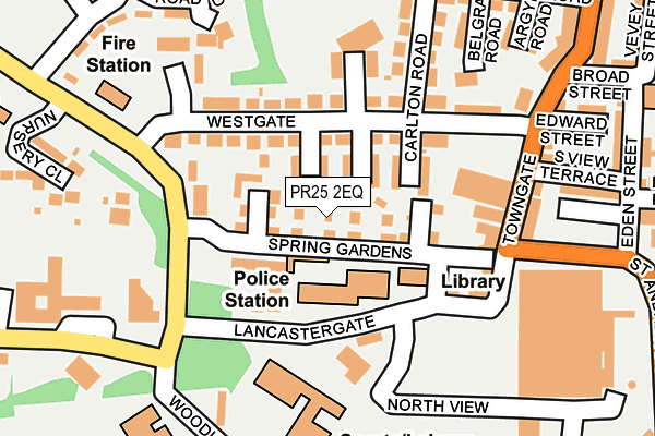 PR25 2EQ map - OS OpenMap – Local (Ordnance Survey)