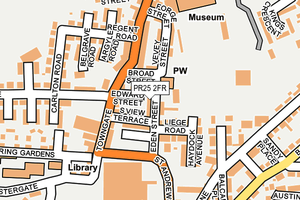 PR25 2FR map - OS OpenMap – Local (Ordnance Survey)