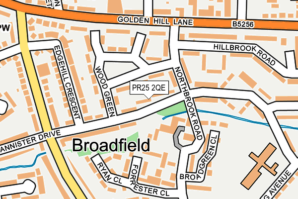 PR25 2QE map - OS OpenMap – Local (Ordnance Survey)