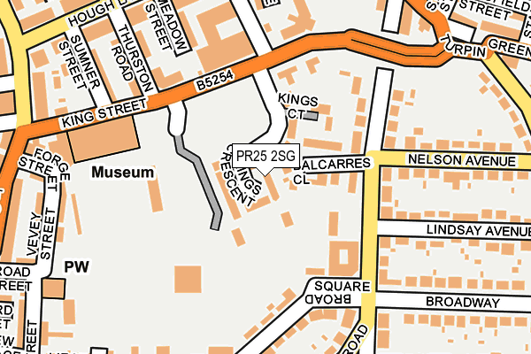 PR25 2SG map - OS OpenMap – Local (Ordnance Survey)