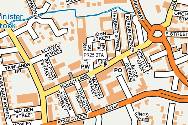 PR25 2TA map - OS OpenMap – Local (Ordnance Survey)