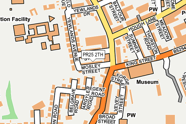 PR25 2TH map - OS OpenMap – Local (Ordnance Survey)
