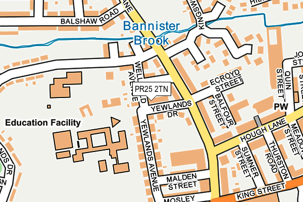 PR25 2TN map - OS OpenMap – Local (Ordnance Survey)