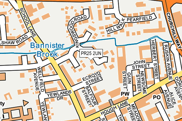 PR25 2UN map - OS OpenMap – Local (Ordnance Survey)