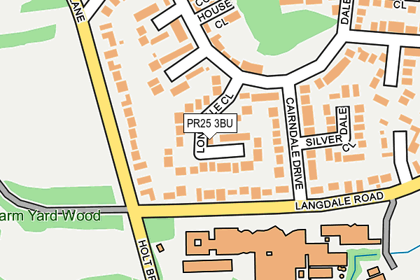 PR25 3BU map - OS OpenMap – Local (Ordnance Survey)