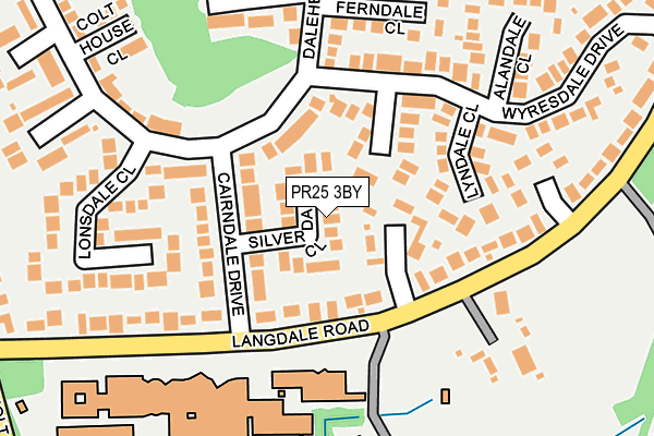 PR25 3BY map - OS OpenMap – Local (Ordnance Survey)