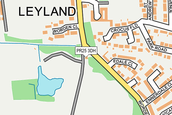 PR25 3DH map - OS OpenMap – Local (Ordnance Survey)