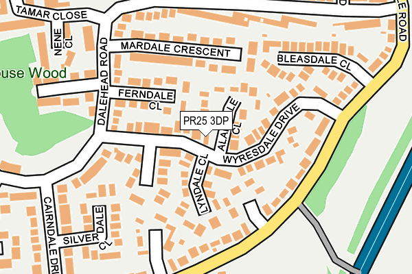PR25 3DP map - OS OpenMap – Local (Ordnance Survey)