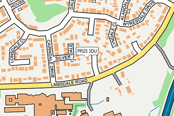 PR25 3DU map - OS OpenMap – Local (Ordnance Survey)