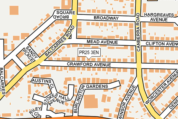 PR25 3EN map - OS OpenMap – Local (Ordnance Survey)