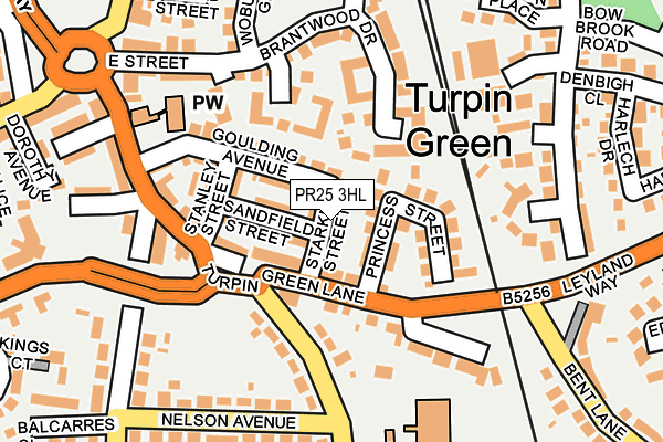 PR25 3HL map - OS OpenMap – Local (Ordnance Survey)