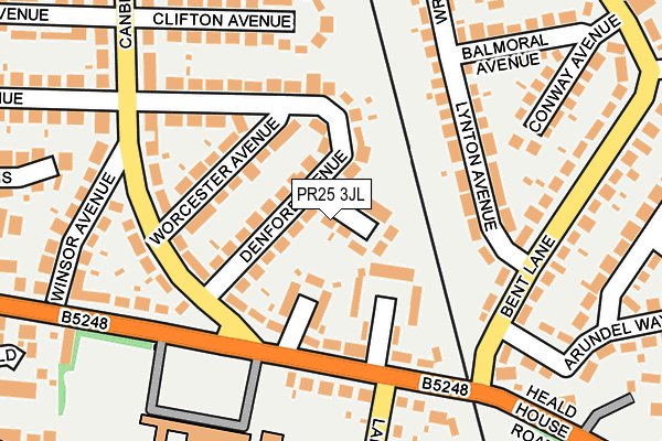 PR25 3JL map - OS OpenMap – Local (Ordnance Survey)