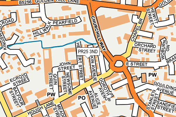 PR25 3ND map - OS OpenMap – Local (Ordnance Survey)