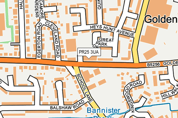 PR25 3UA map - OS OpenMap – Local (Ordnance Survey)