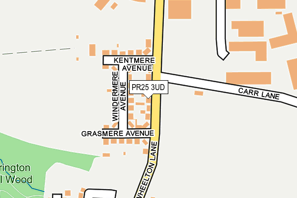 PR25 3UD map - OS OpenMap – Local (Ordnance Survey)