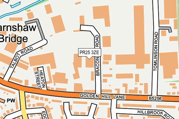 PR25 3ZE map - OS OpenMap – Local (Ordnance Survey)