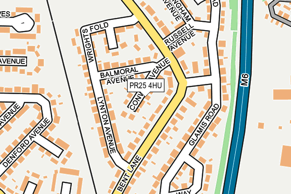 PR25 4HU map - OS OpenMap – Local (Ordnance Survey)