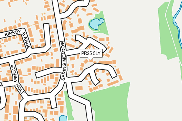PR25 5LY map - OS OpenMap – Local (Ordnance Survey)