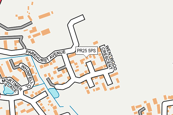 PR25 5PS map - OS OpenMap – Local (Ordnance Survey)