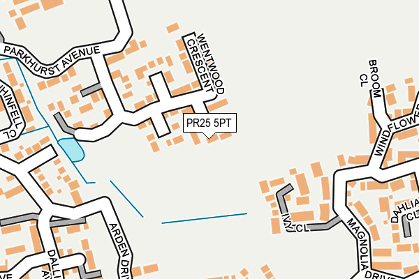 PR25 5PT map - OS OpenMap – Local (Ordnance Survey)