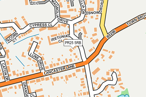 PR25 5RB map - OS OpenMap – Local (Ordnance Survey)
