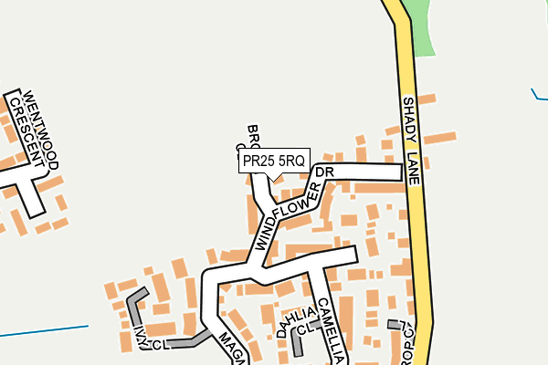 PR25 5RQ map - OS OpenMap – Local (Ordnance Survey)