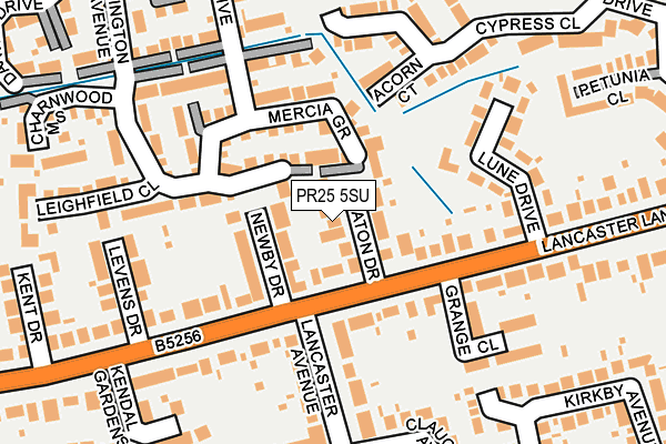 PR25 5SU map - OS OpenMap – Local (Ordnance Survey)