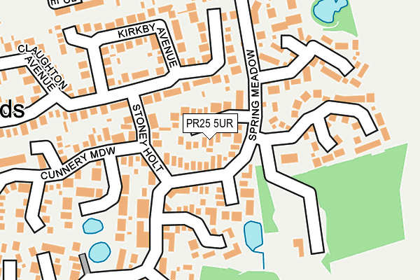 PR25 5UR map - OS OpenMap – Local (Ordnance Survey)