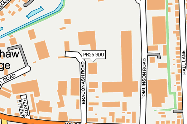 PR25 9DU map - OS OpenMap – Local (Ordnance Survey)