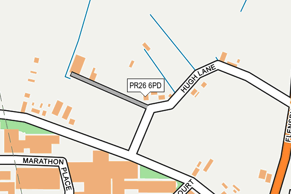 PR26 6PD map - OS OpenMap – Local (Ordnance Survey)