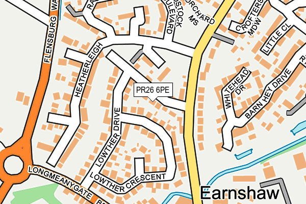 PR26 6PE map - OS OpenMap – Local (Ordnance Survey)