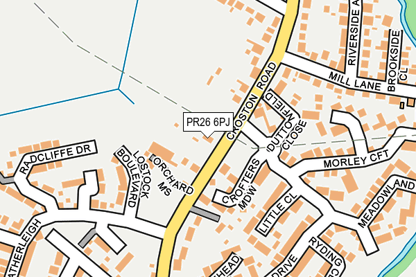 PR26 6PJ map - OS OpenMap – Local (Ordnance Survey)