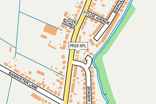 PR26 6PL map - OS OpenMap – Local (Ordnance Survey)