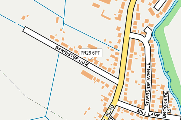 PR26 6PT map - OS OpenMap – Local (Ordnance Survey)