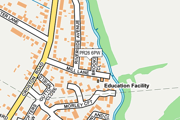PR26 6PW map - OS OpenMap – Local (Ordnance Survey)