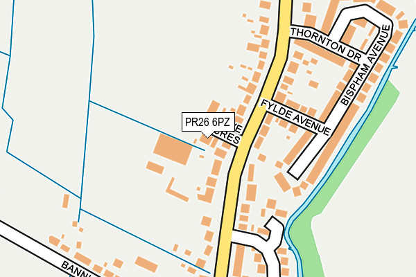 PR26 6PZ map - OS OpenMap – Local (Ordnance Survey)