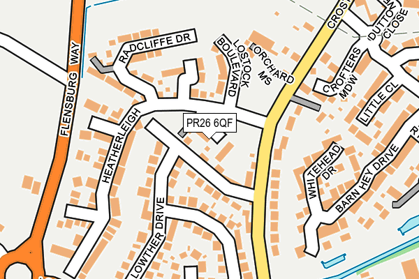 PR26 6QF map - OS OpenMap – Local (Ordnance Survey)