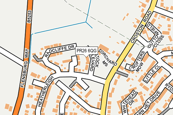 PR26 6QG map - OS OpenMap – Local (Ordnance Survey)