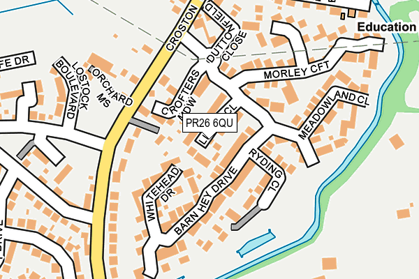 PR26 6QU map - OS OpenMap – Local (Ordnance Survey)