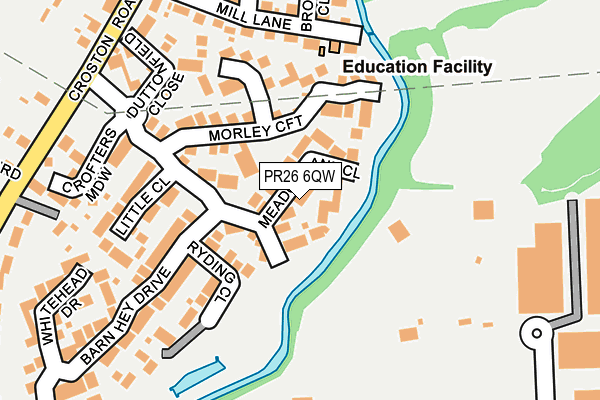PR26 6QW map - OS OpenMap – Local (Ordnance Survey)