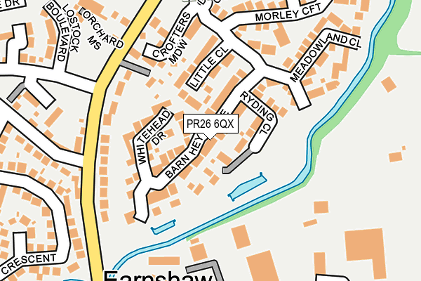 PR26 6QX map - OS OpenMap – Local (Ordnance Survey)