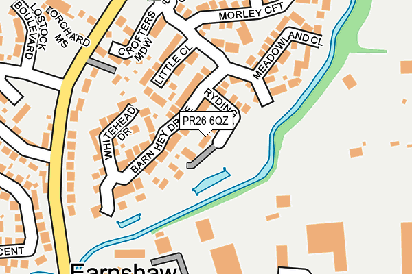 PR26 6QZ map - OS OpenMap – Local (Ordnance Survey)