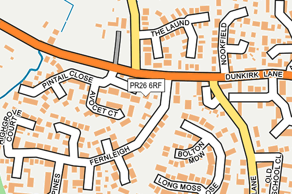 PR26 6RF map - OS OpenMap – Local (Ordnance Survey)