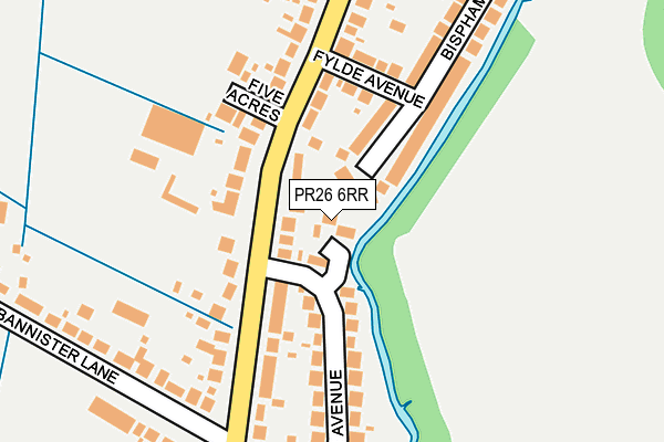 PR26 6RR map - OS OpenMap – Local (Ordnance Survey)